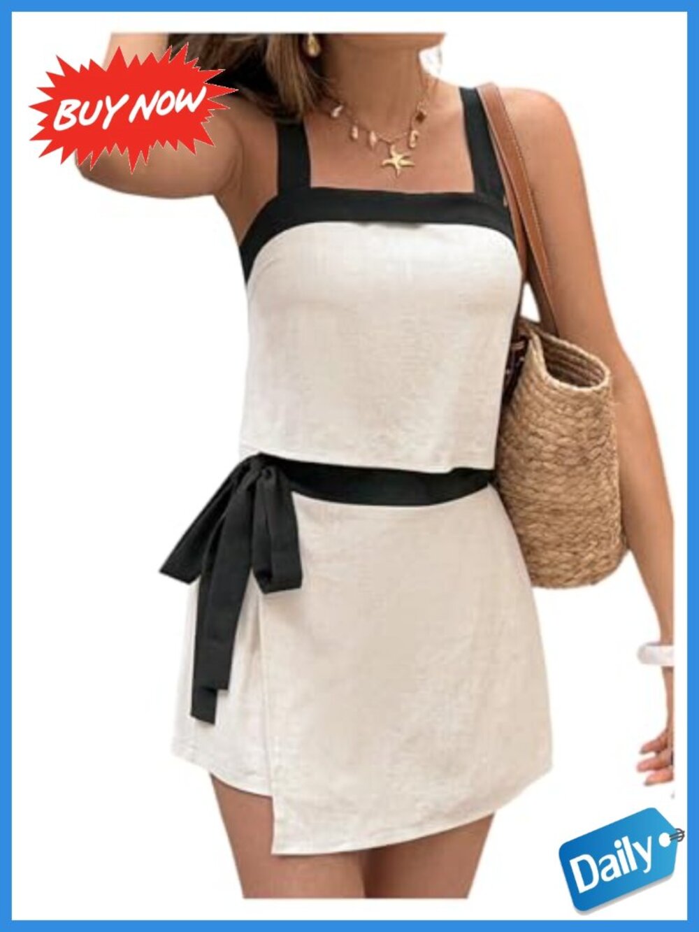 Women's 2 Piece Square Neck Crop Top & Wrap Tie Side Shorts Set